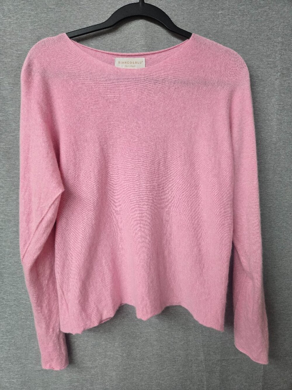 Bianco & Blu Italy Pink Lightweight Sheer Knit Slouchy Mohair Vibe Sweater